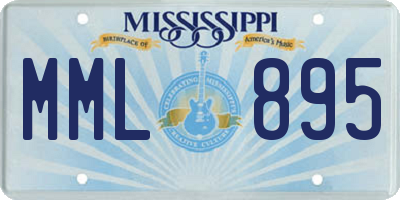 MS license plate MML895