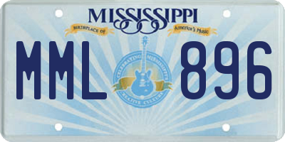 MS license plate MML896