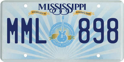 MS license plate MML898