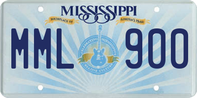MS license plate MML900