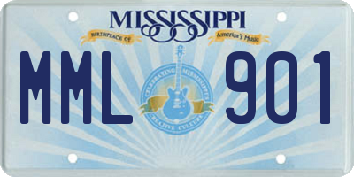 MS license plate MML901