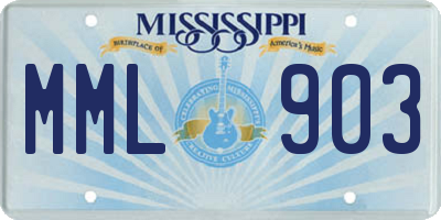 MS license plate MML903