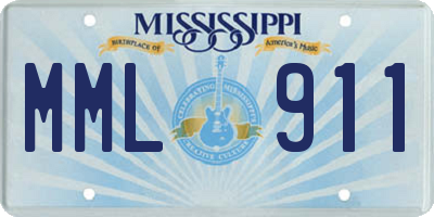 MS license plate MML911