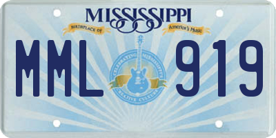 MS license plate MML919