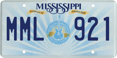 MS license plate MML921