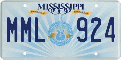 MS license plate MML924