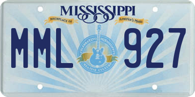 MS license plate MML927