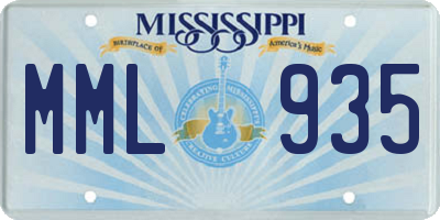 MS license plate MML935