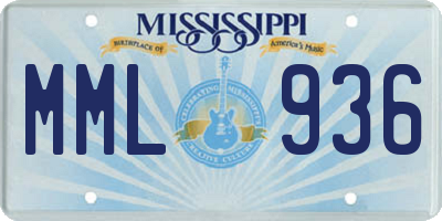 MS license plate MML936