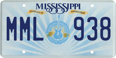MS license plate MML938