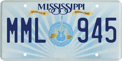 MS license plate MML945