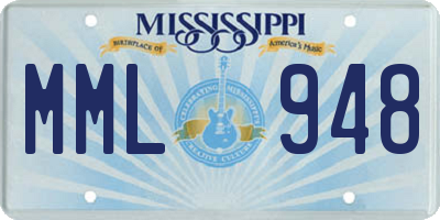 MS license plate MML948