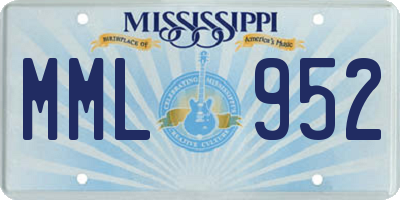 MS license plate MML952