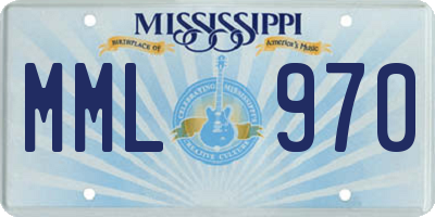 MS license plate MML970