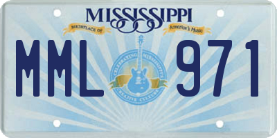 MS license plate MML971