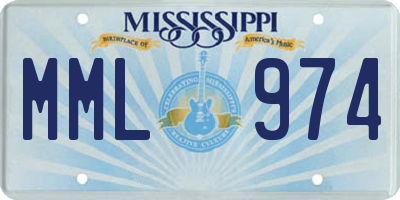 MS license plate MML974