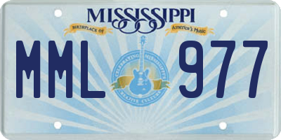 MS license plate MML977
