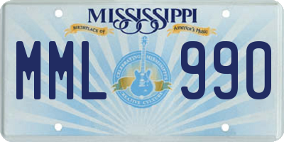 MS license plate MML990