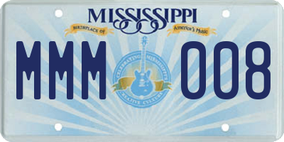 MS license plate MMM008