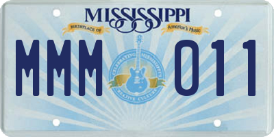MS license plate MMM011