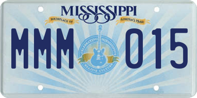 MS license plate MMM015
