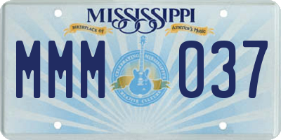 MS license plate MMM037