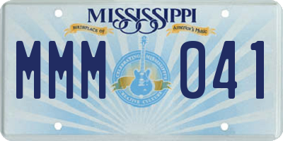 MS license plate MMM041