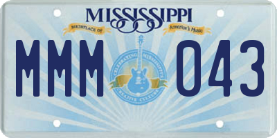 MS license plate MMM043