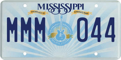 MS license plate MMM044