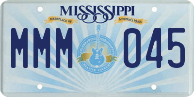 MS license plate MMM045