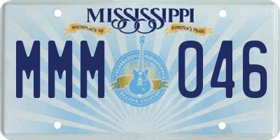 MS license plate MMM046