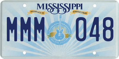 MS license plate MMM048