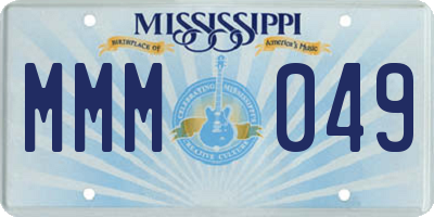 MS license plate MMM049