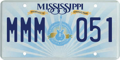MS license plate MMM051