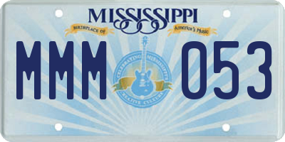 MS license plate MMM053