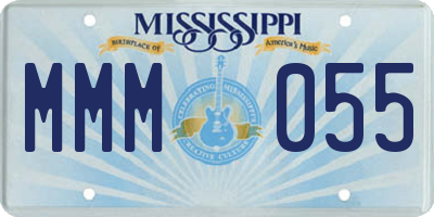 MS license plate MMM055