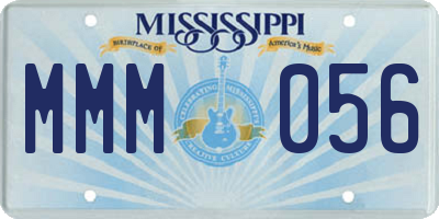 MS license plate MMM056