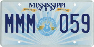 MS license plate MMM059