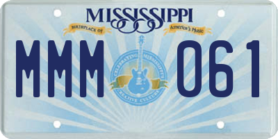 MS license plate MMM061