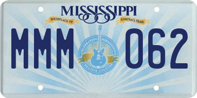 MS license plate MMM062