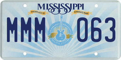 MS license plate MMM063