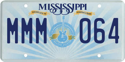 MS license plate MMM064