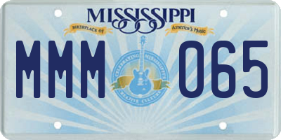 MS license plate MMM065