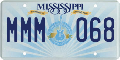 MS license plate MMM068