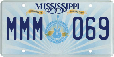 MS license plate MMM069