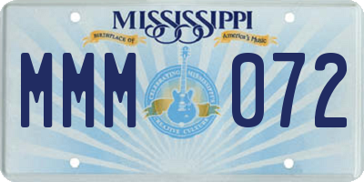 MS license plate MMM072