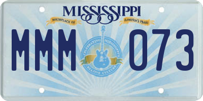 MS license plate MMM073
