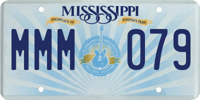 MS license plate MMM079
