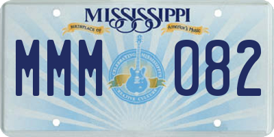 MS license plate MMM082