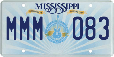 MS license plate MMM083